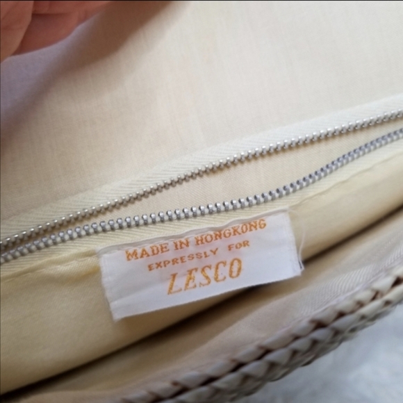 Lesco - vintage straw purse made in Hong Kong, vacation, resort, summer, boho, - Picture 6 of 9